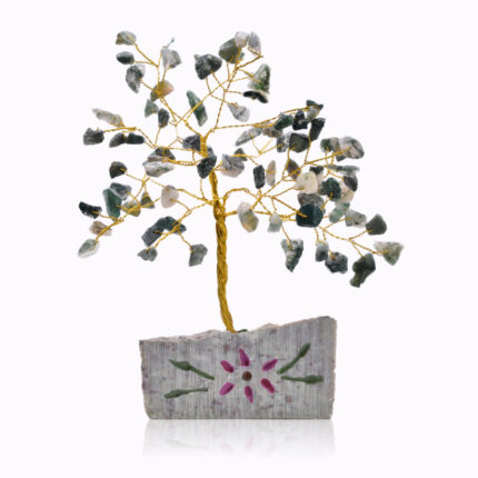 80 Moss Agate Gemstone Tree, Moss Agate Gemstone Tree - 80 Stones