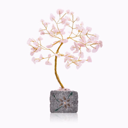 80 Rose Quartz Gemstone Tree, Rose Quartz Gemstone Tree - 80 Stones